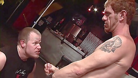 Tattooed blonde gets her mouth filled with a black cock