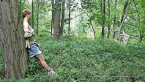 Brunette 18+ gets fucked and fucked in the backwoods outdoor
