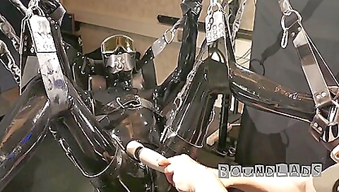 My girl enjoys latex fetish and it's all over the place