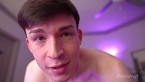 Horny brunette with big ass gets a facial after fucking