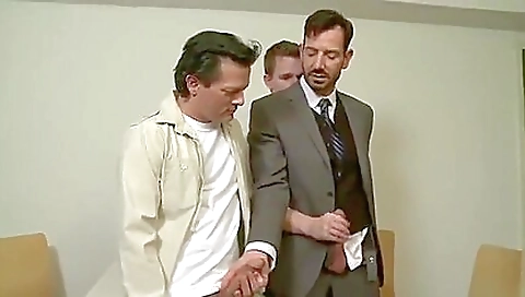 A big cock and a great medical check-up on a group sex clip