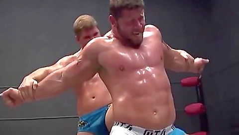 Hardcore wrestling with a hot babe and a wild sex toy