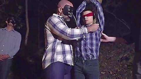 Horny brunette fucks an old guy in front of the camera