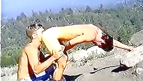 Hot brunette with sexy hair is getting cum shot on camera