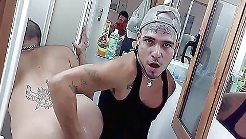 Tattooed brunette is fisted and fucked in the face
