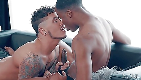 Black hottie with a tattoo in her ass gets fucked by a dick