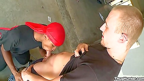 Big cock black man fucked with a black hunk on the street