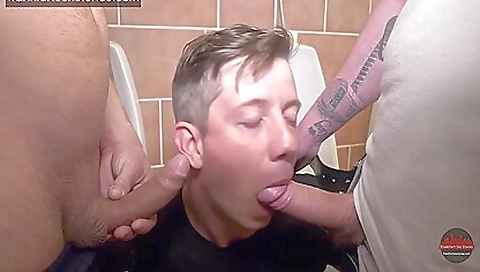One gay couple sucks and gets drilled deep in a threesome